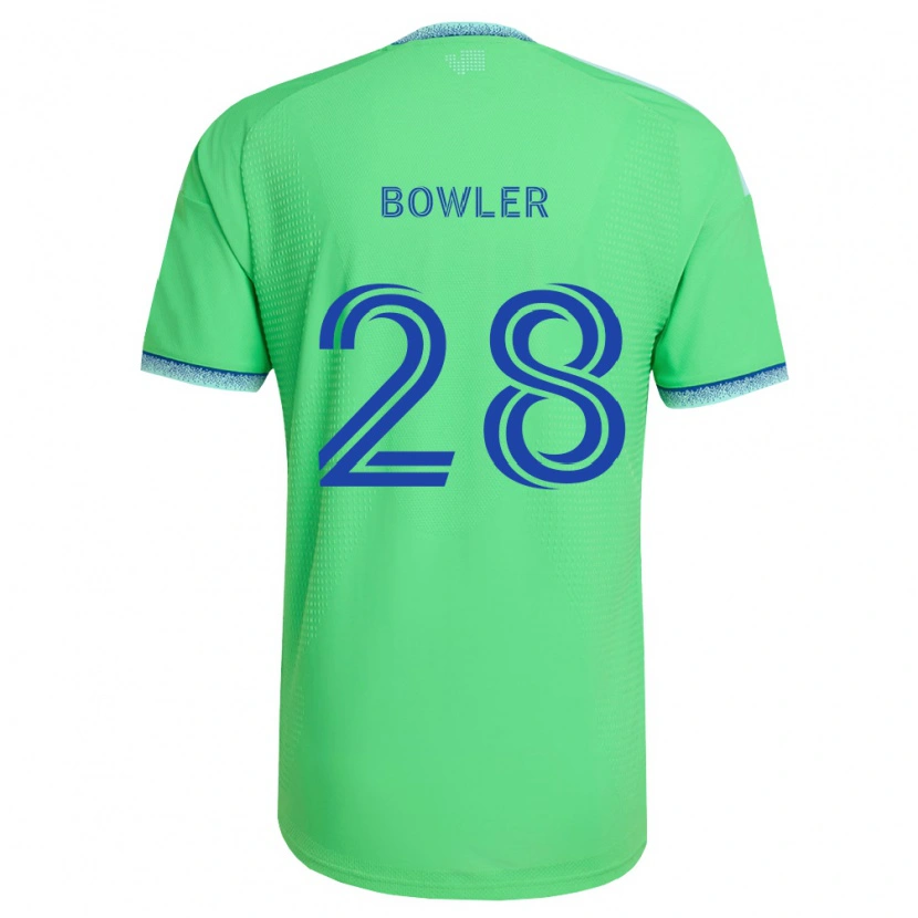 Danxen Mænd Rachel Bowler #28 Grøn Lyseblå Hjemmebane Spillertrøjer 2026/27 Trøje T-Shirt