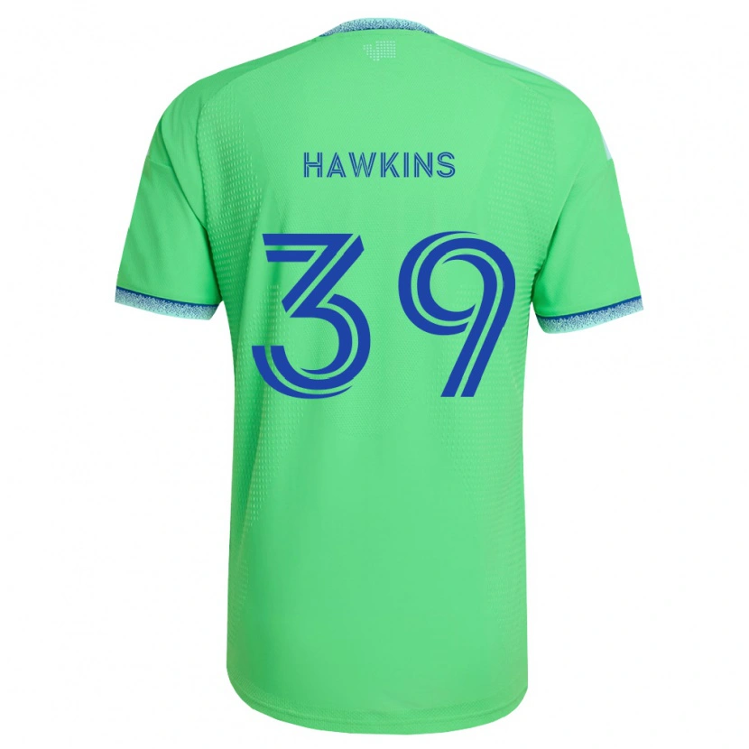 Danxen Mænd Stuart Hawkins #39 Grøn Lyseblå Hjemmebane Spillertrøjer 2026/27 Trøje T-Shirt