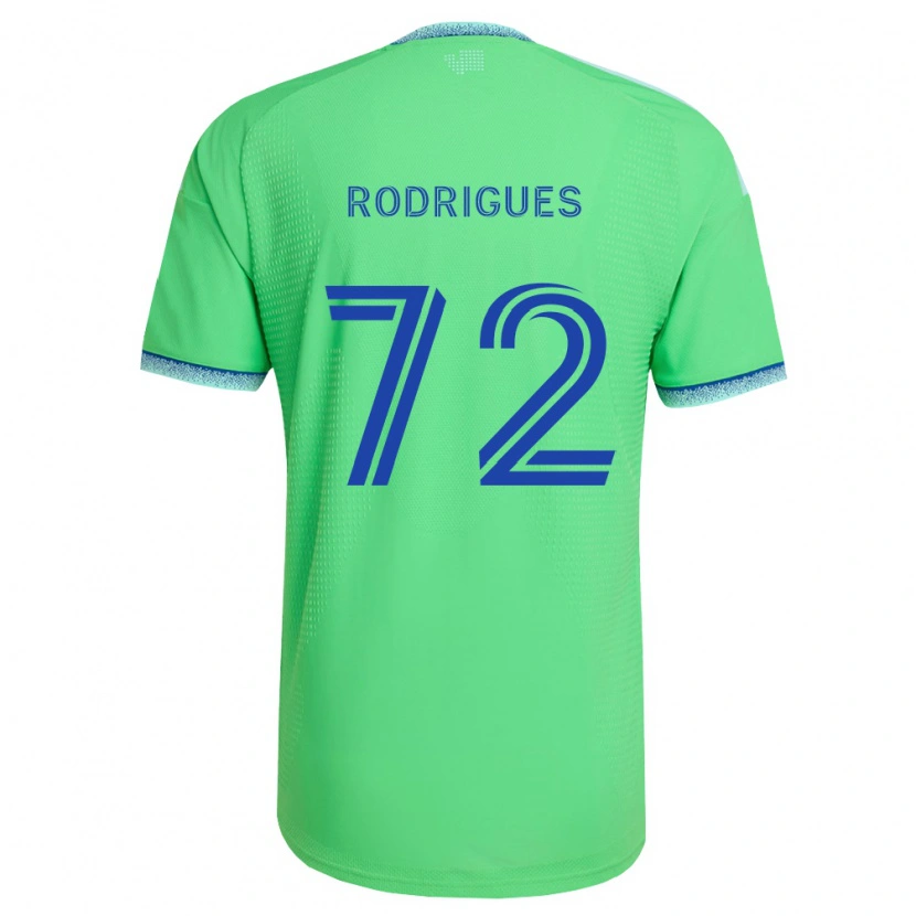 Danxen Mænd Braudílio Rodrigues #72 Grøn Lyseblå Hjemmebane Spillertrøjer 2026/27 Trøje T-Shirt