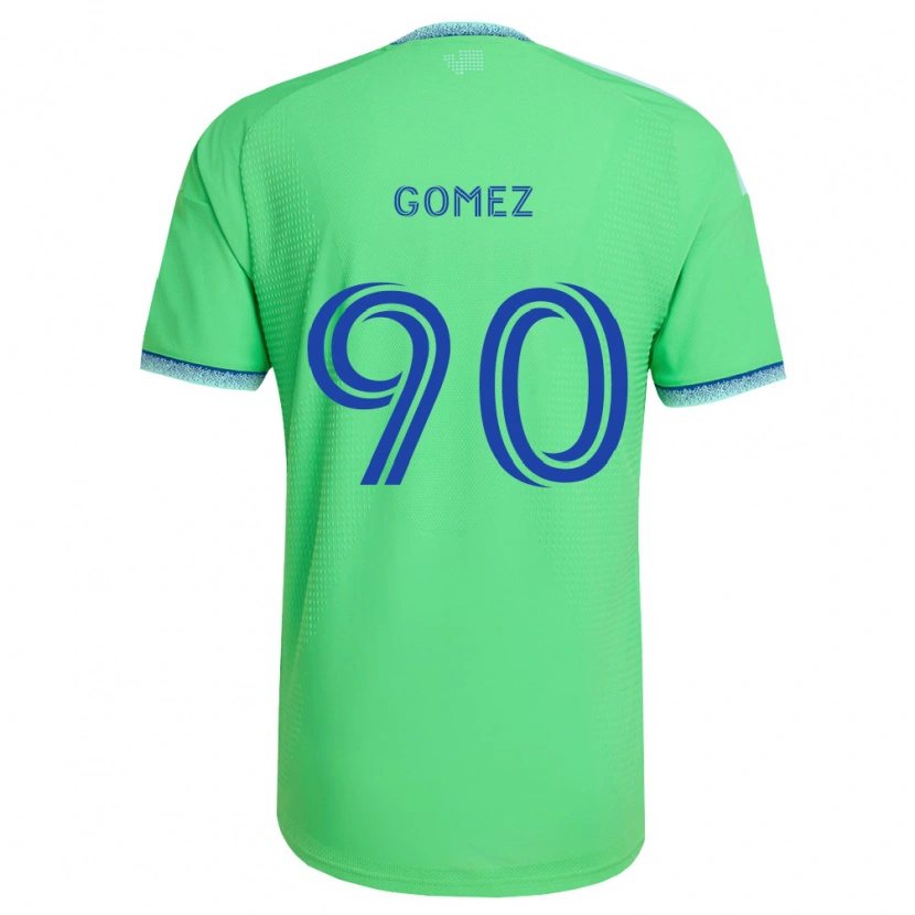 Danxen Mænd Sebastian Gomez #90 Grøn Lyseblå Hjemmebane Spillertrøjer 2026/27 Trøje T-Shirt