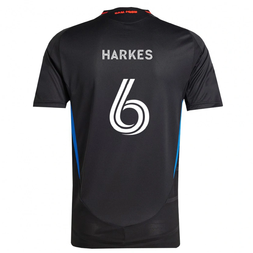 Danxen Mænd Ian Harkes #6 Blå Hvid Sort Hjemmebane Spillertrøjer 2026/27 Trøje T-Shirt