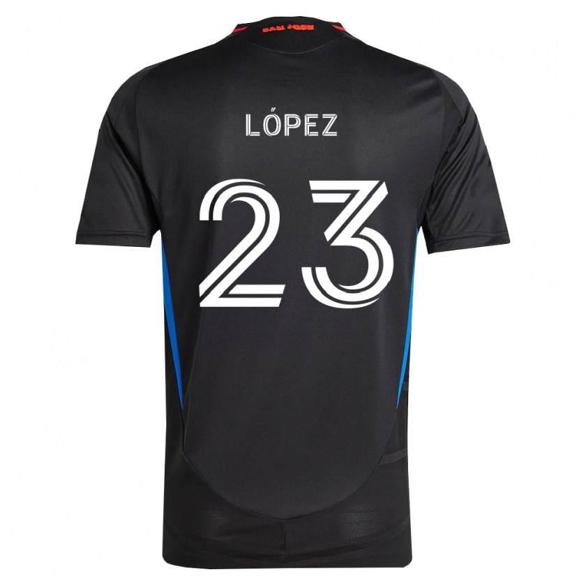 Danxen Mænd Hernán López #23 Blå Hvid Sort Hjemmebane Spillertrøjer 2026/27 Trøje T-Shirt
