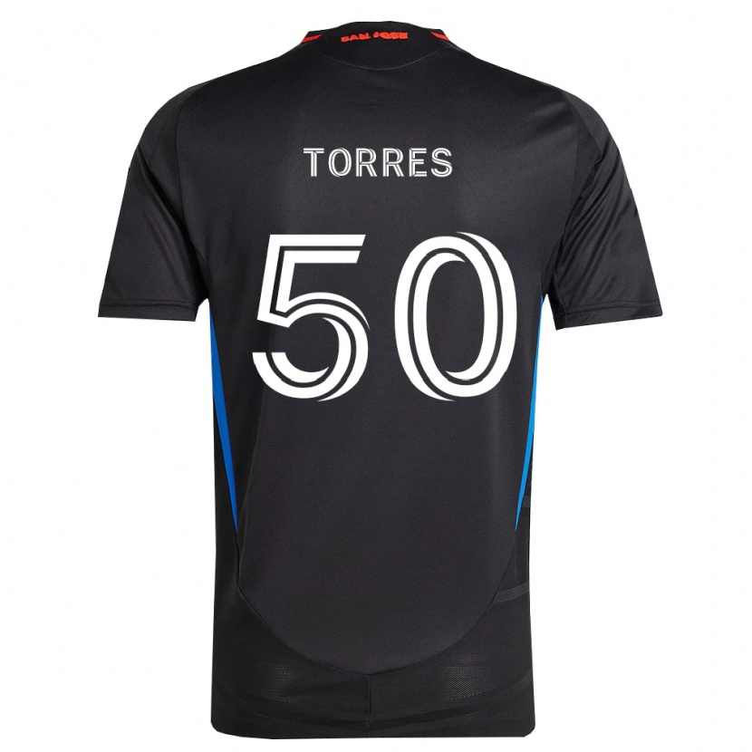 Danxen Mænd Jorge Torres #50 Blå Hvid Sort Hjemmebane Spillertrøjer 2026/27 Trøje T-Shirt