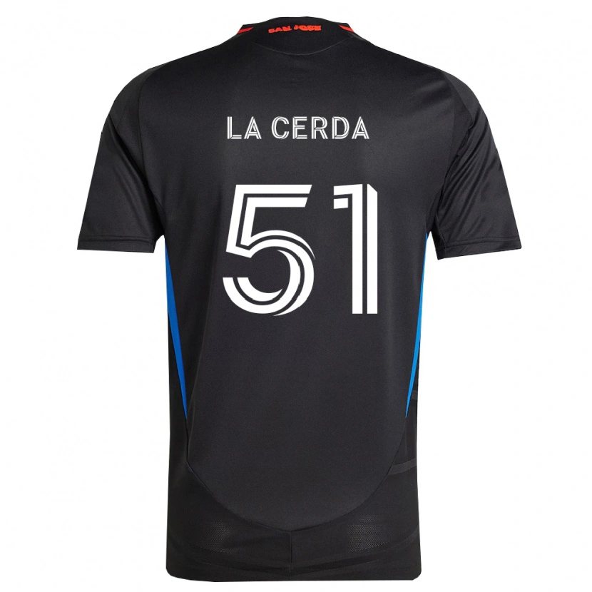 Danxen Mænd Eric De La Cerda #51 Blå Hvid Sort Hjemmebane Spillertrøjer 2026/27 Trøje T-Shirt