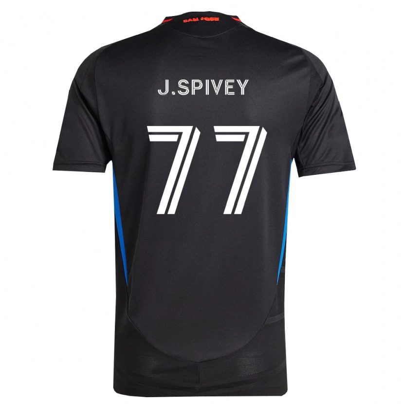 Danxen Mænd Jermaine Spivey #77 Blå Hvid Sort Hjemmebane Spillertrøjer 2026/27 Trøje T-Shirt