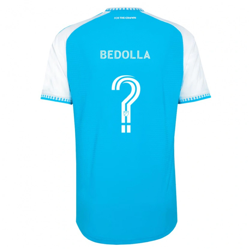Danxen Mænd Brando Bedolla #0 Himmelblå Hvid Sort Hjemmebane Spillertrøjer 2026/27 Trøje T-Shirt
