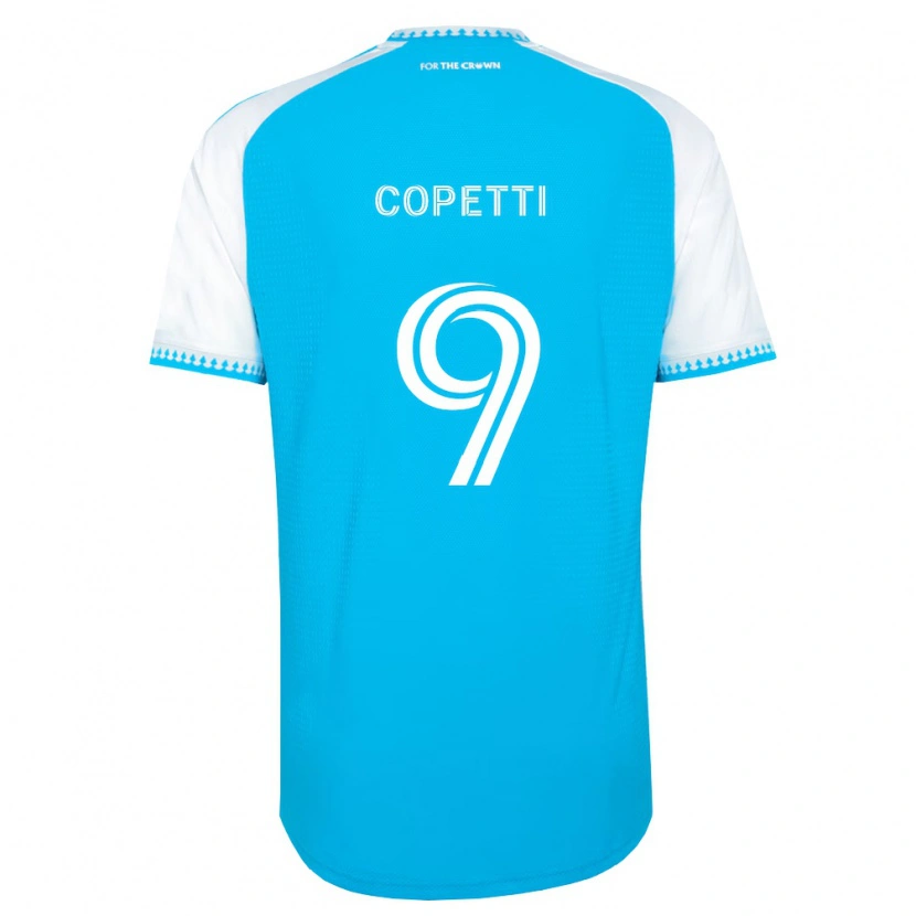 Danxen Mænd Enzo Copetti #9 Himmelblå Hvid Sort Hjemmebane Spillertrøjer 2026/27 Trøje T-Shirt