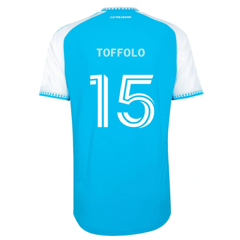 Danxen Mænd Harry Toffolo #15 Himmelblå Hvid Sort Hjemmebane Spillertrøjer 2026/27 Trøje T-Shirt