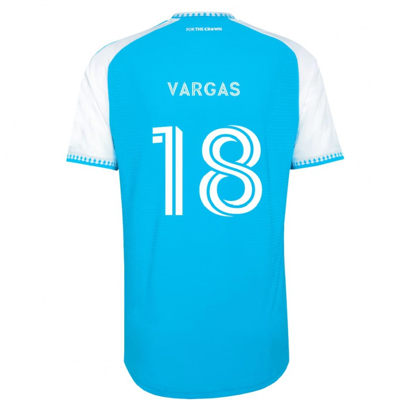 Danxen Mænd Kerwin Vargas #18 Himmelblå Hvid Sort Hjemmebane Spillertrøjer 2026/27 Trøje T-Shirt