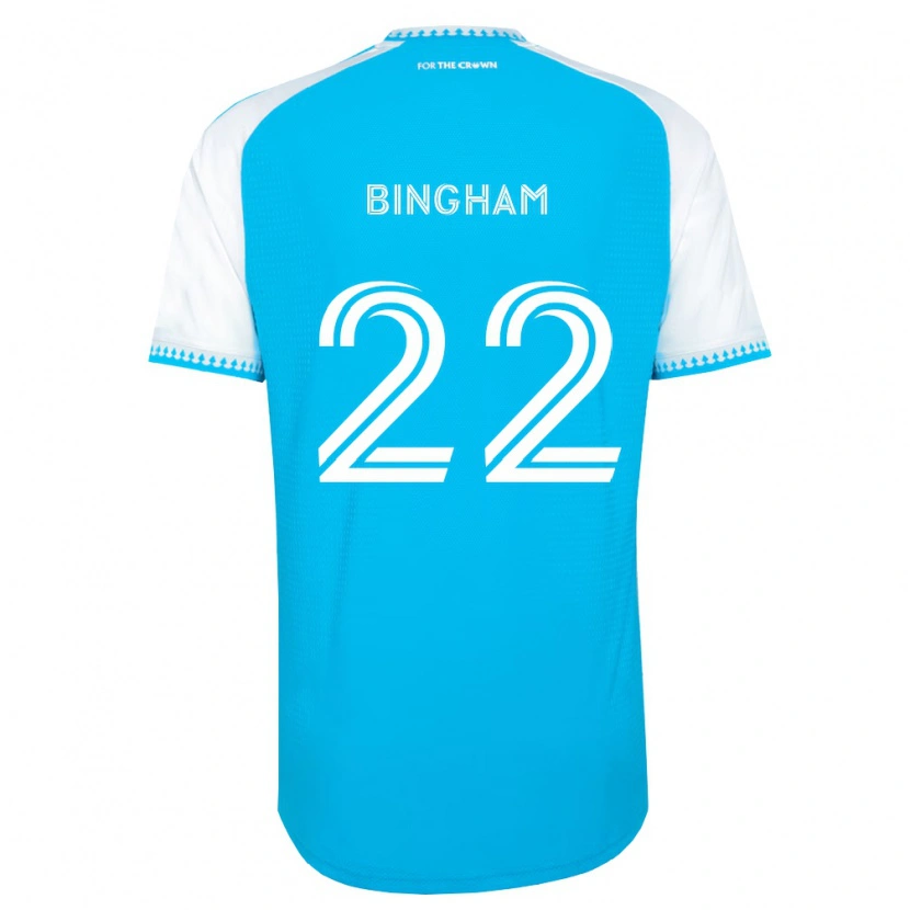 Danxen Mænd David Bingham #22 Himmelblå Hvid Sort Hjemmebane Spillertrøjer 2026/27 Trøje T-Shirt