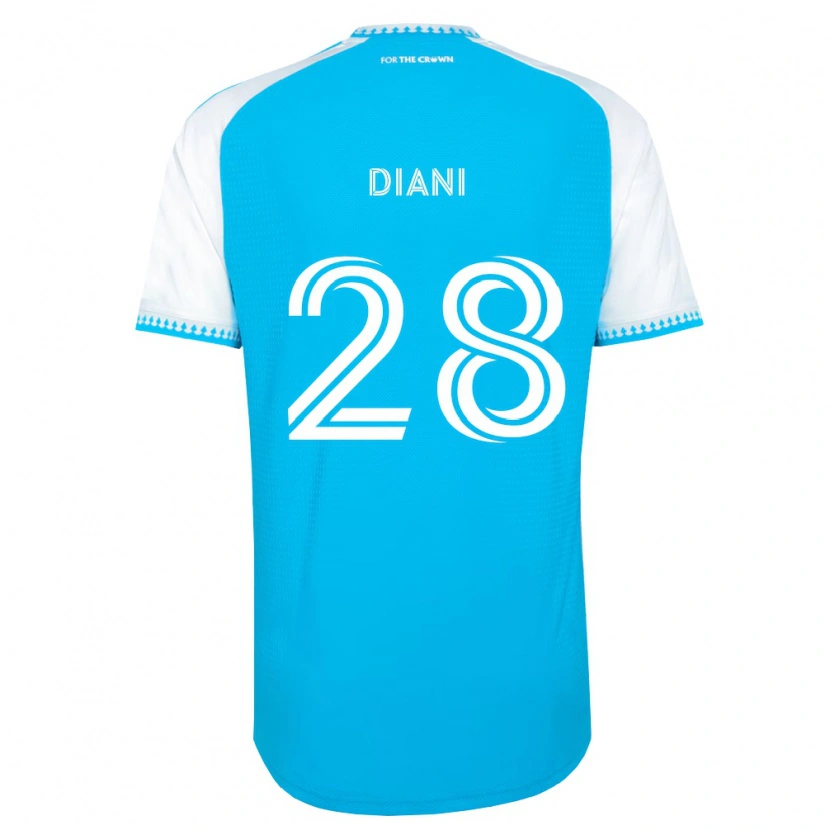 Danxen Mænd Djibril Diani #28 Himmelblå Hvid Sort Hjemmebane Spillertrøjer 2026/27 Trøje T-Shirt