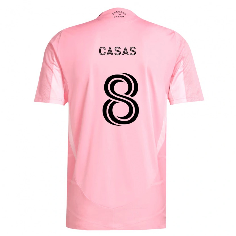 Danxen Mænd Pep Casas #8 Pink Sort Hjemmebane Spillertrøjer 2026/27 Trøje T-Shirt