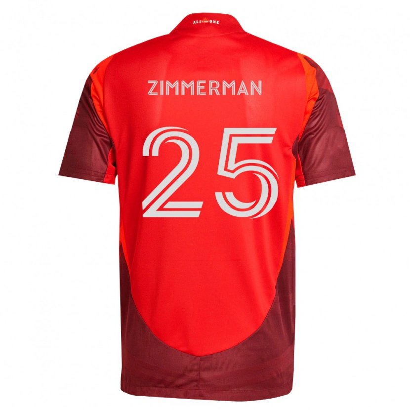 Danxen Mænd Walker Zimmerman #25 Vinrød Rød Hjemmebane Spillertrøjer 2026/27 Trøje T-Shirt