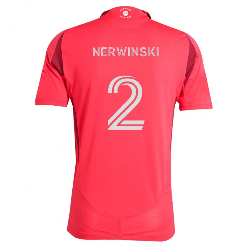 Danxen Mænd Jake Nerwinski #2 Magenta Hvid Hjemmebane Spillertrøjer 2026/27 Trøje T-Shirt