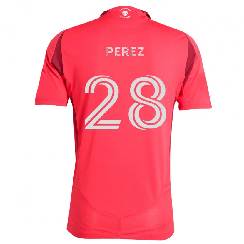 Danxen Mænd Miguel Perez #28 Magenta Hvid Hjemmebane Spillertrøjer 2026/27 Trøje T-Shirt
