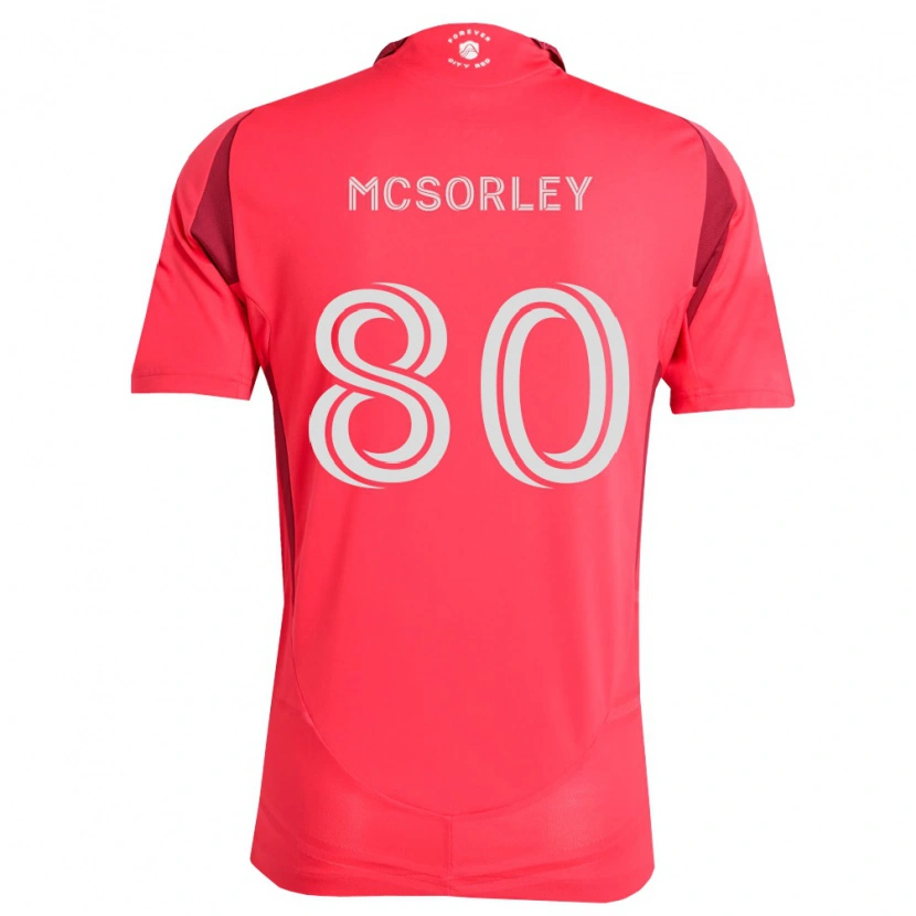 Danxen Mænd Brendan Mcsorley #80 Magenta Hvid Hjemmebane Spillertrøjer 2026/27 Trøje T-Shirt