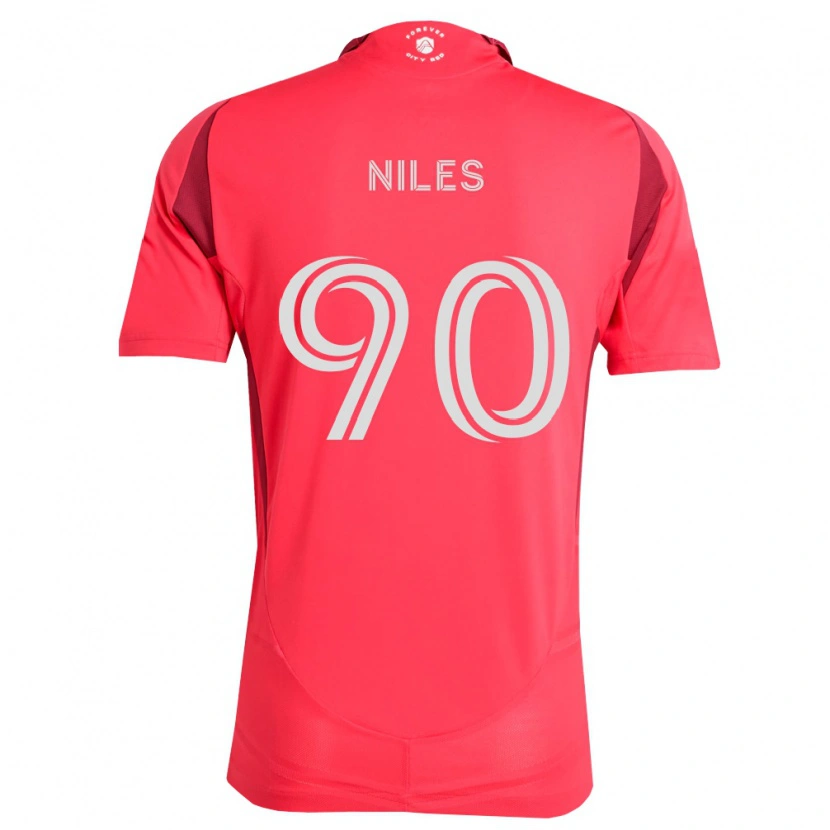Danxen Mænd Eddie Niles #90 Magenta Hvid Hjemmebane Spillertrøjer 2026/27 Trøje T-Shirt
