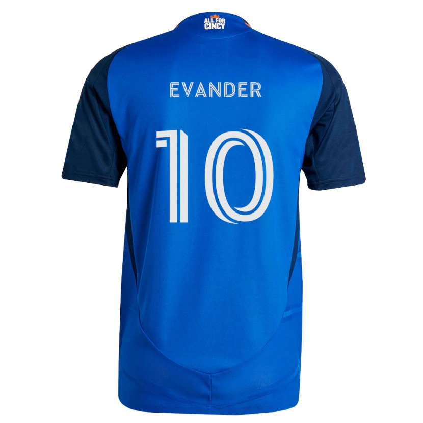 Danxen Mænd Evander Da Silva Ferreira #10 Kongelig Blå Orange Hjemmebane Spillertrøjer 2026/27 Trøje T-Shirt