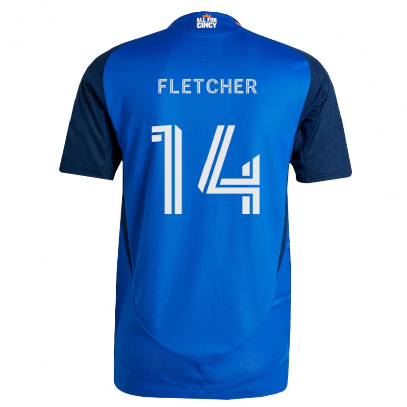 Danxen Mænd Kristian Fletcher #14 Kongelig Blå Orange Hjemmebane Spillertrøjer 2026/27 Trøje T-Shirt