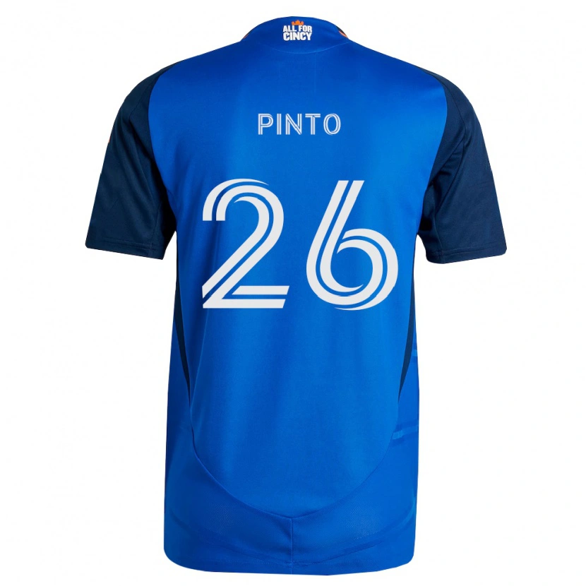 Danxen Mænd Malik Pinto #26 Kongelig Blå Orange Hjemmebane Spillertrøjer 2026/27 Trøje T-Shirt