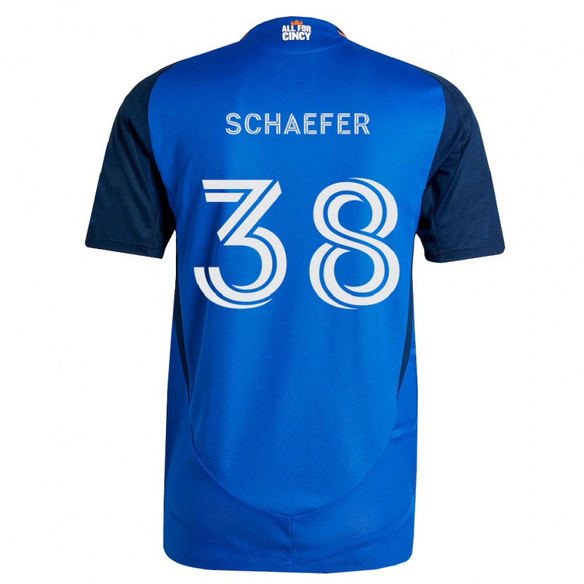 Danxen Mænd Brian Schaefer #38 Kongelig Blå Orange Hjemmebane Spillertrøjer 2026/27 Trøje T-Shirt