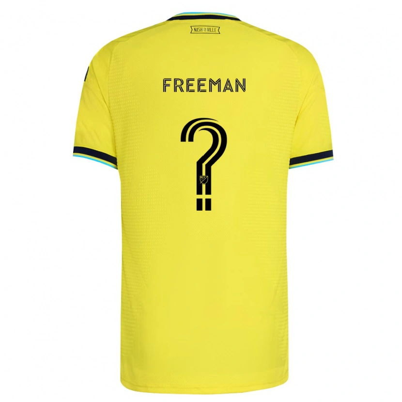 Danxen Mænd Tyler Freeman #0 Klar Gul Marineblå Hjemmebane Spillertrøjer 2026/27 Trøje T-Shirt