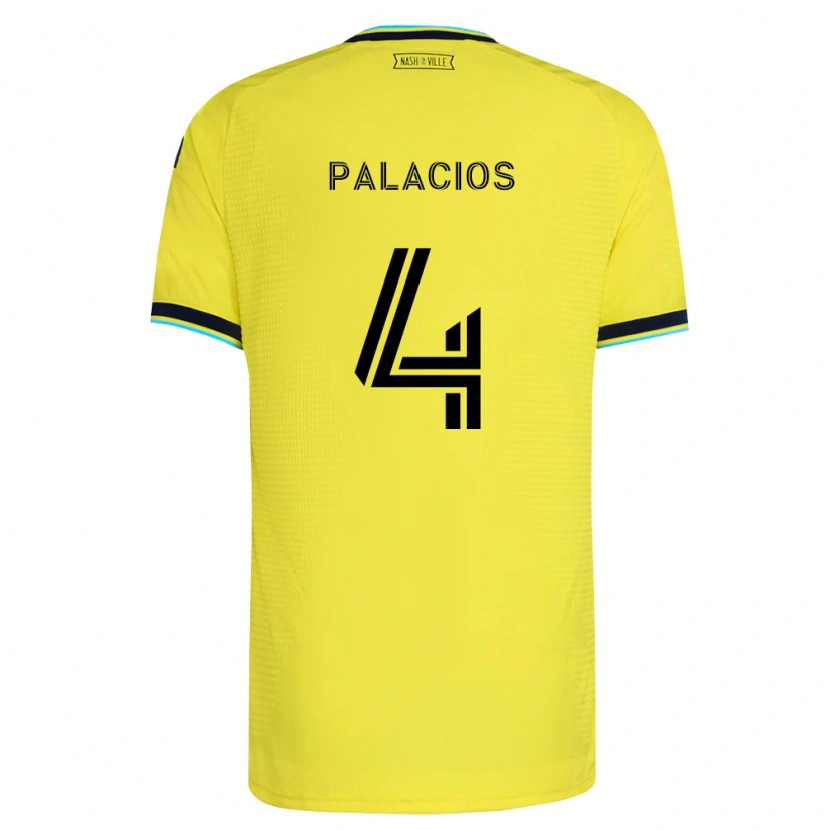 Danxen Mænd Jeison Palacios #4 Klar Gul Marineblå Hjemmebane Spillertrøjer 2026/27 Trøje T-Shirt