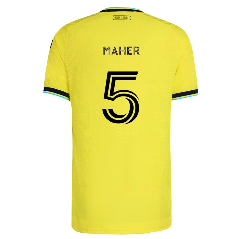Danxen Mænd Jack Maher #5 Klar Gul Marineblå Hjemmebane Spillertrøjer 2026/27 Trøje T-Shirt