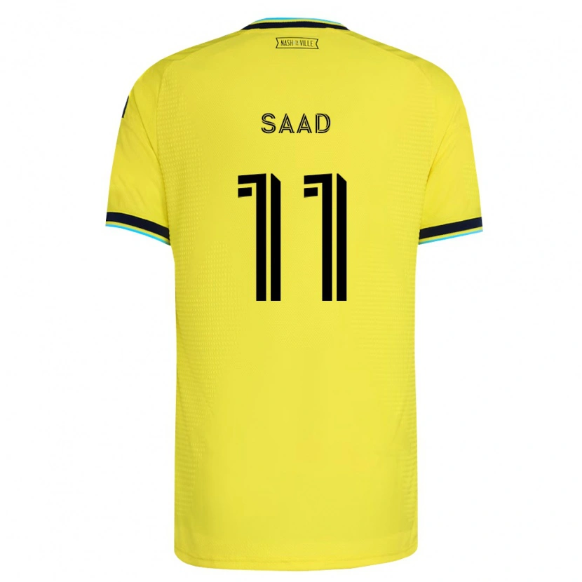 Danxen Mænd Elias Saad #11 Klar Gul Marineblå Hjemmebane Spillertrøjer 2026/27 Trøje T-Shirt
