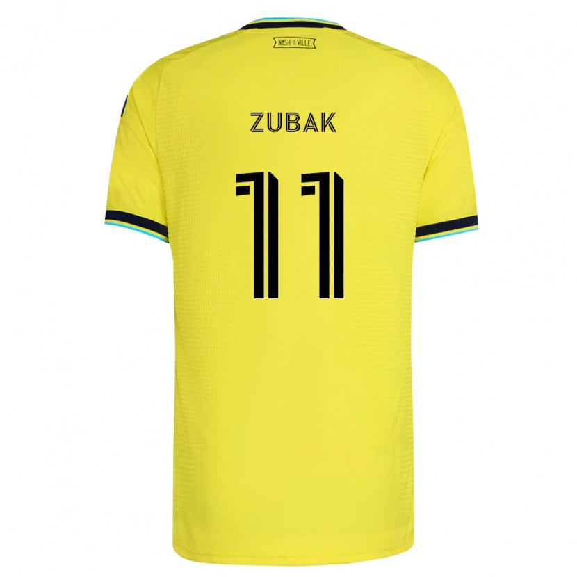 Danxen Mænd Ethan Zubak #11 Klar Gul Marineblå Hjemmebane Spillertrøjer 2026/27 Trøje T-Shirt