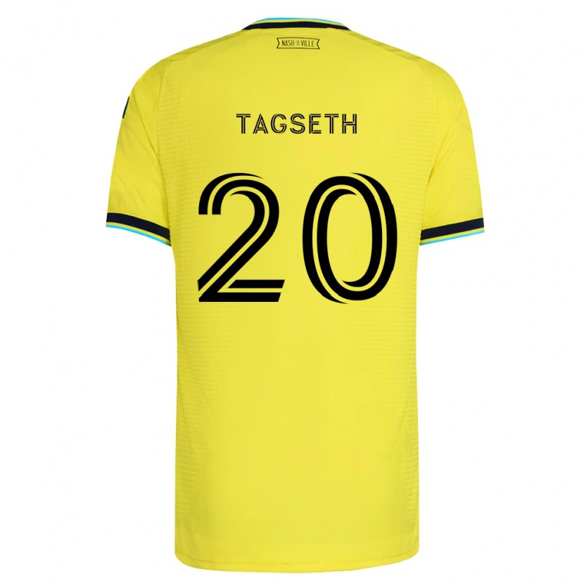 Danxen Mænd Edvard Tagseth #20 Klar Gul Marineblå Hjemmebane Spillertrøjer 2026/27 Trøje T-Shirt