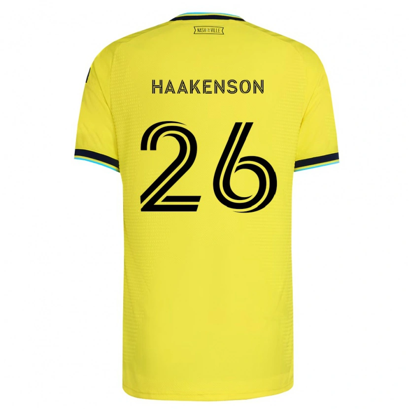 Danxen Mænd Luke Haakenson #26 Klar Gul Marineblå Hjemmebane Spillertrøjer 2026/27 Trøje T-Shirt