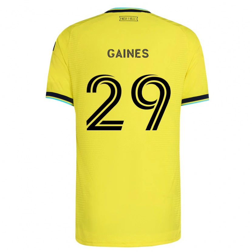 Danxen Mænd Julian Gaines #29 Klar Gul Marineblå Hjemmebane Spillertrøjer 2026/27 Trøje T-Shirt