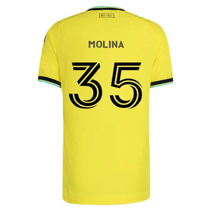 Danxen Mænd Malachi Molina #35 Klar Gul Marineblå Hjemmebane Spillertrøjer 2026/27 Trøje T-Shirt