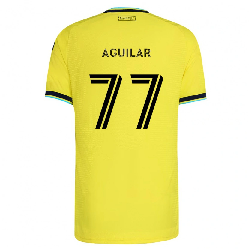 Danxen Mænd Xavier Aguilar #77 Klar Gul Marineblå Hjemmebane Spillertrøjer 2026/27 Trøje T-Shirt