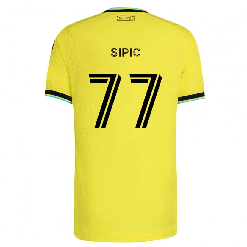 Danxen Mænd Adem Sipić #77 Klar Gul Marineblå Hjemmebane Spillertrøjer 2026/27 Trøje T-Shirt