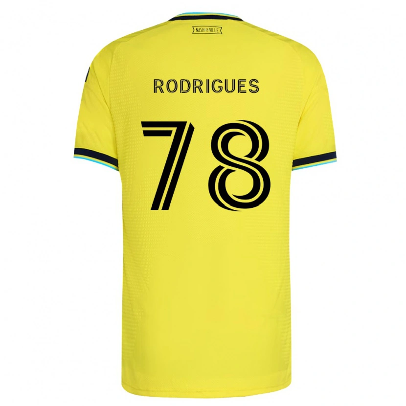 Danxen Mænd Giuliano Rodrigues #78 Klar Gul Marineblå Hjemmebane Spillertrøjer 2026/27 Trøje T-Shirt