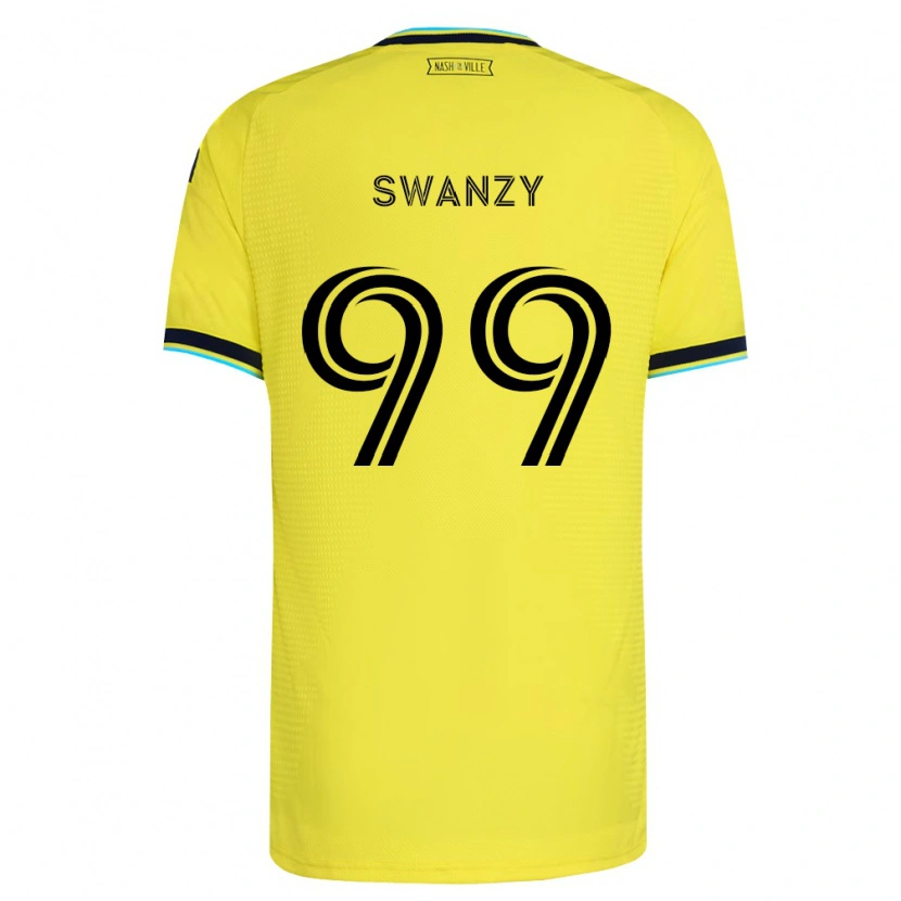 Danxen Mænd Joshua Swanzy #99 Klar Gul Marineblå Hjemmebane Spillertrøjer 2026/27 Trøje T-Shirt