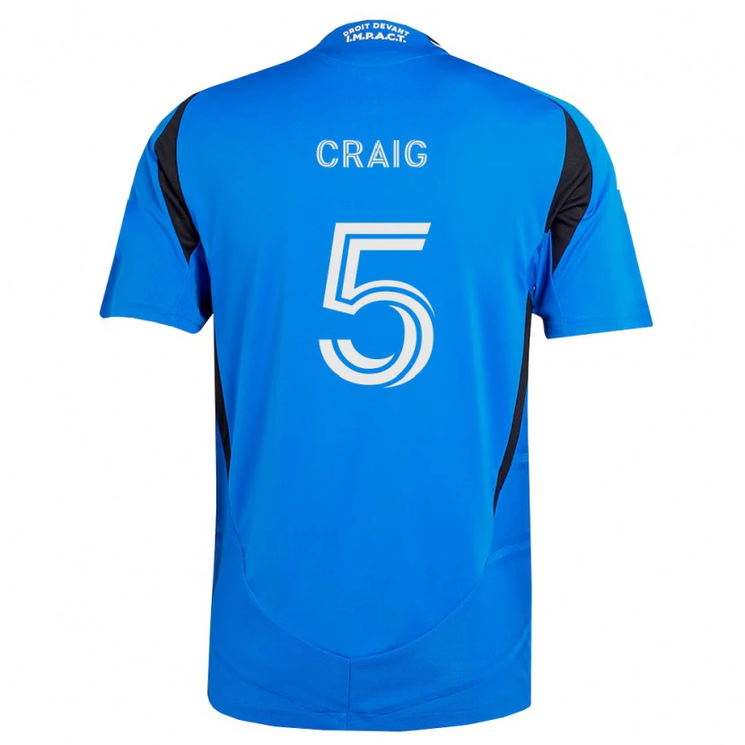 Danxen Mænd Brandan Craig #5 Blå Hvid Sort Hjemmebane Spillertrøjer 2026/27 Trøje T-Shirt