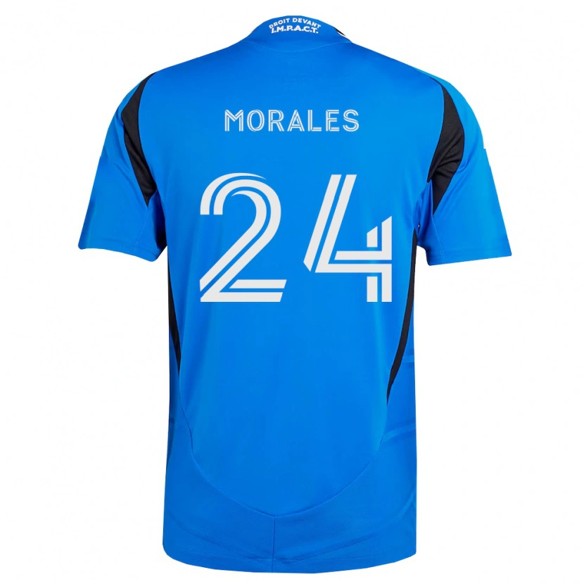 Danxen Mænd Efraín Morales #24 Blå Hvid Sort Hjemmebane Spillertrøjer 2026/27 Trøje T-Shirt
