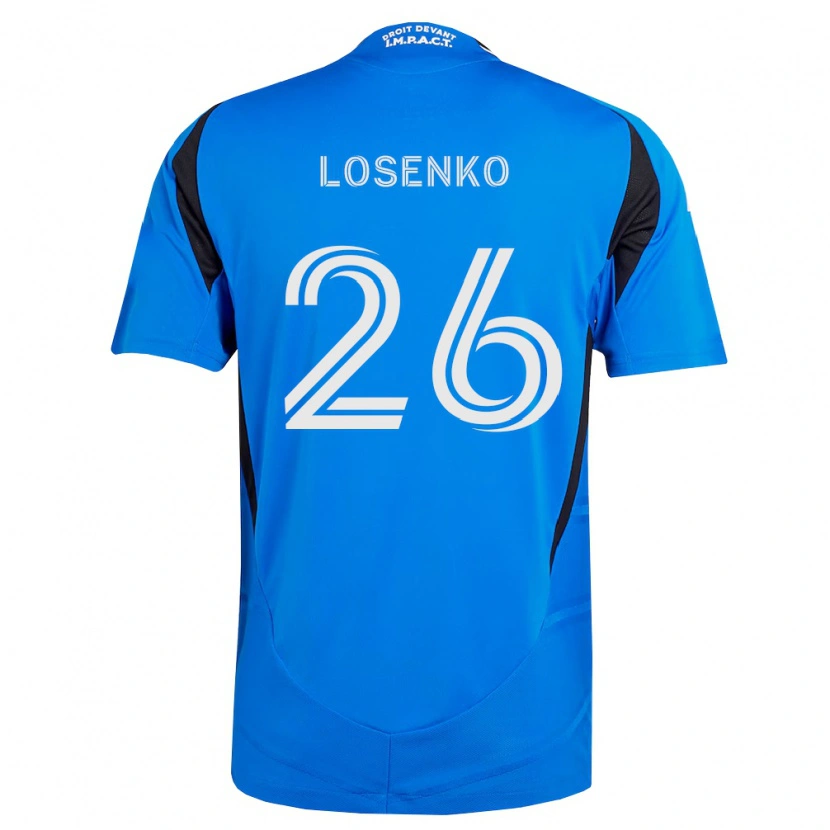Danxen Mænd Ivan Losenko #26 Blå Hvid Sort Hjemmebane Spillertrøjer 2026/27 Trøje T-Shirt