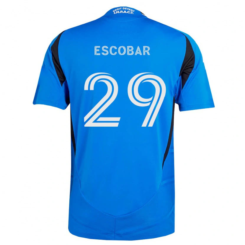 Danxen Mænd Olger Escobar #29 Blå Hvid Sort Hjemmebane Spillertrøjer 2026/27 Trøje T-Shirt
