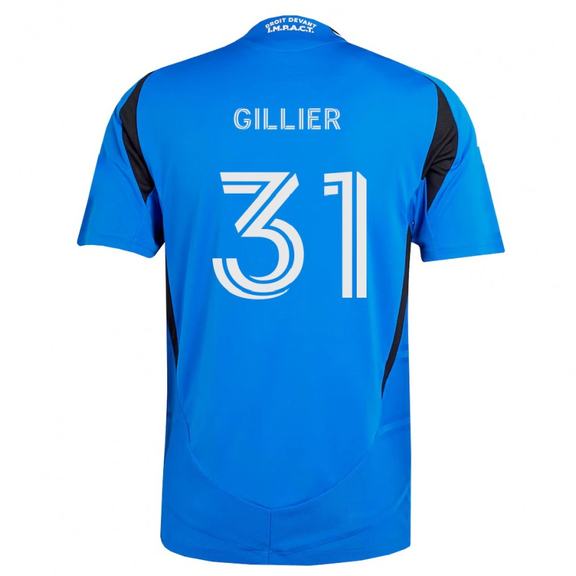 Danxen Mænd Thomas Gillier #31 Blå Hvid Sort Hjemmebane Spillertrøjer 2026/27 Trøje T-Shirt