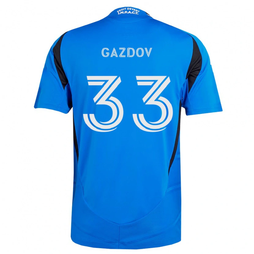Danxen Mænd Emil Gazdov #33 Blå Hvid Sort Hjemmebane Spillertrøjer 2026/27 Trøje T-Shirt