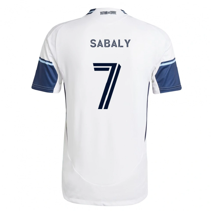 Danxen Mænd Cheikh Sabaly #7 Hvid Kongelig Blå Hjemmebane Spillertrøjer 2026/27 Trøje T-Shirt