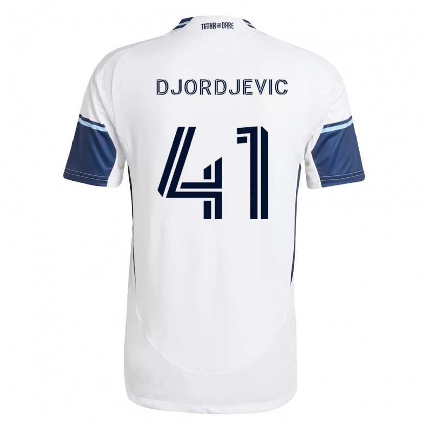 Danxen Mænd Nikola Djordjevic #41 Hvid Kongelig Blå Hjemmebane Spillertrøjer 2026/27 Trøje T-Shirt