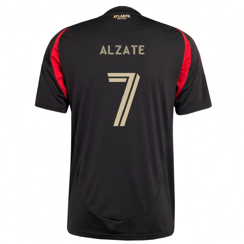 Danxen Mænd Steven Alzate #7 Sort Rød Hjemmebane Spillertrøjer 2026/27 Trøje T-Shirt