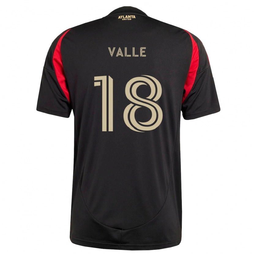 Danxen Mænd Daniel Valle #18 Sort Rød Hjemmebane Spillertrøjer 2026/27 Trøje T-Shirt