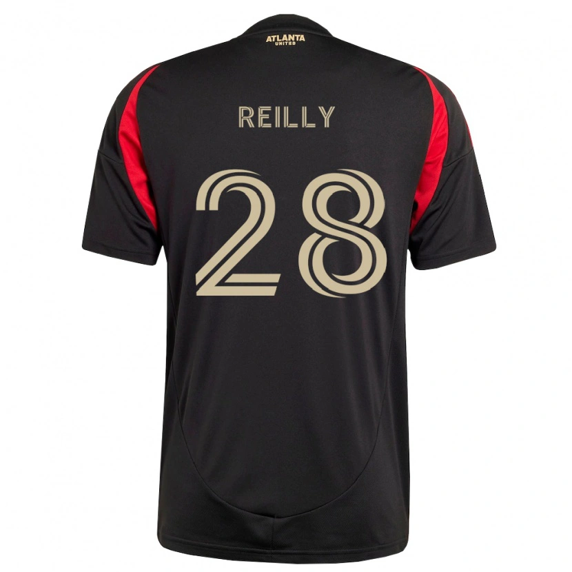 Danxen Mænd Will Reilly #28 Sort Rød Hjemmebane Spillertrøjer 2026/27 Trøje T-Shirt