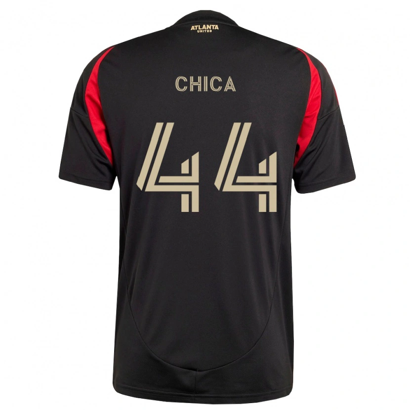 Danxen Mænd Daniel Chica #44 Sort Rød Hjemmebane Spillertrøjer 2026/27 Trøje T-Shirt